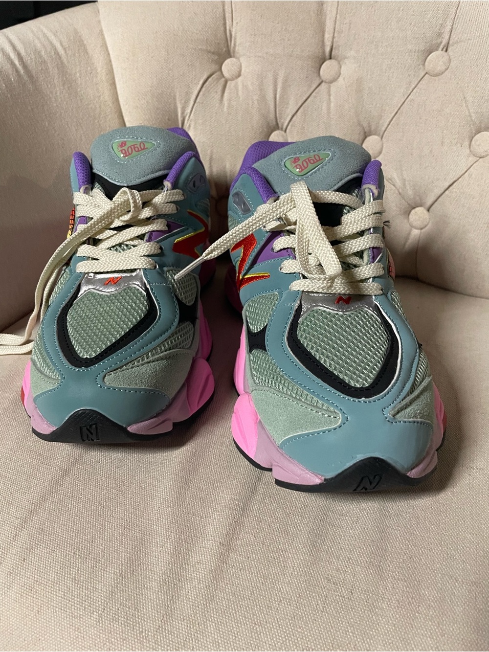 New Balance Women's Multi-Color Sneakers — Teal, Pink, Purple, Cream